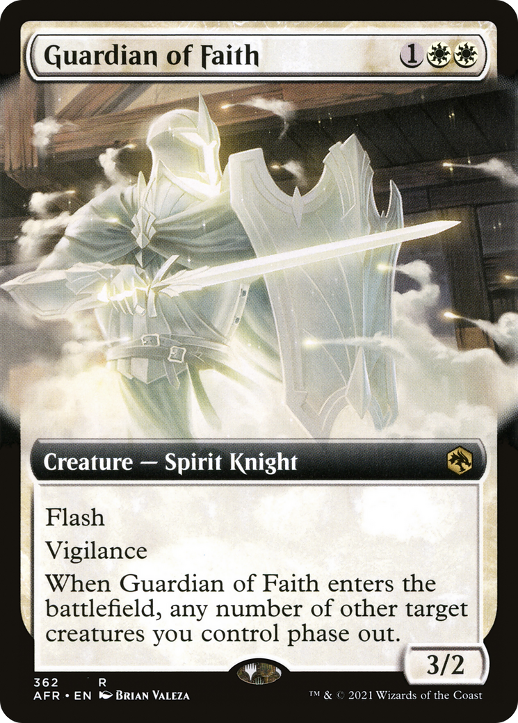 Guardian of Faith (AFR-362) [Adventures in the Forgotten Realms] (Extended Art) Foil MTG Single Wizards of the Coast