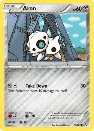 Aron (/124) Reverse Holofoil [BW: Dragons Exalted] Pokemon Single Pokémon