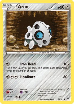 Aron (57/101) Reverse Holofoil [BW: Plasma Blast] Pokemon Single Pokémon