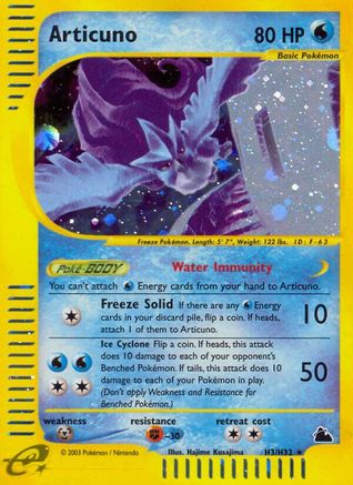 Articuno (H3) (/144) Holofoil [Vintage: Skyridge] Pokemon Single Pokémon