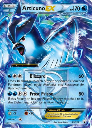 Articuno EX (Team Plasma) (25/135) Holofoil [BW: Plasma Storm] Pokemon Single Pokémon