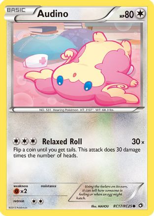 Audino (RC17/113) Holofoil [BW: Legendary Treasures Radiant Collection] Pokemon Single Pokémon
