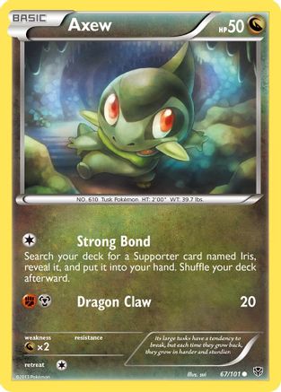 Axew (67/101) Reverse Holofoil [BW: Plasma Blast] Pokemon Single Pokémon
