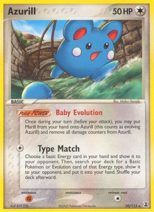 Azurill (20/113) [EX: Delta Species] Pokemon Single Pokémon