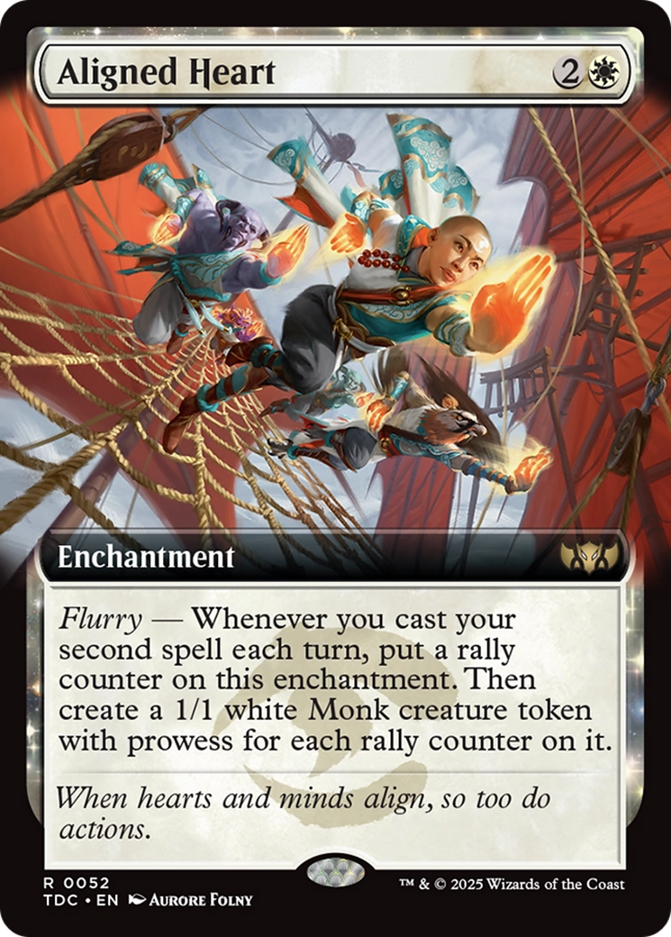 Aligned Heart (TDC-052) [Commander: Tarkir: Dragonstorm] (Extended Art) MTG Single Wizards of the Coast