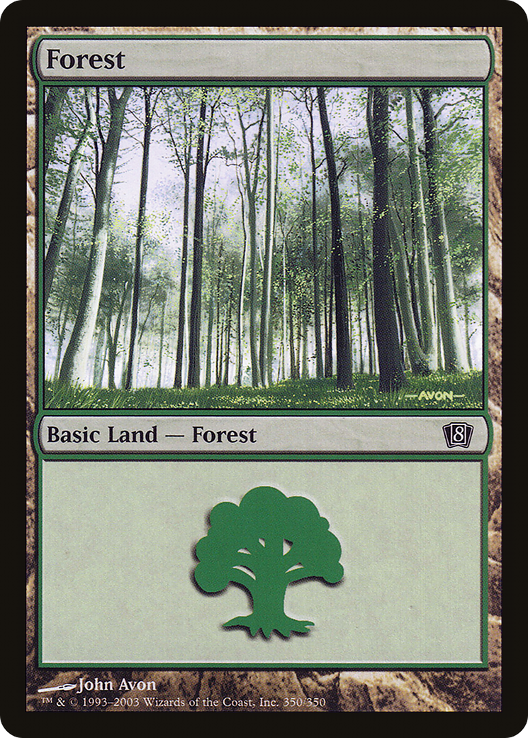 Forest (350) (8ED-350) [8th Edition] MTG Single Wizards of the Coast