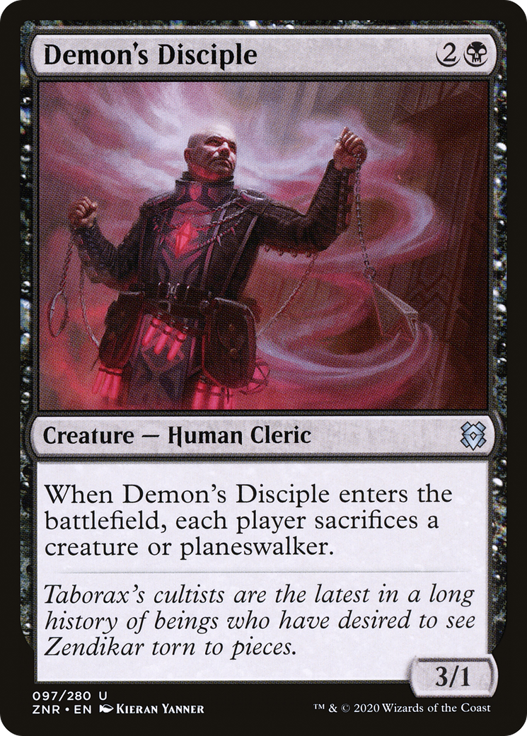 Demon's Disciple (ZNR-097) [Zendikar Rising] Foil MTG Single Wizards of the Coast