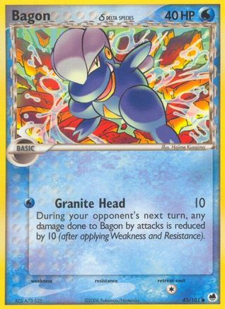 Bagon (Delta Species) (43/101) [EX: Dragon Frontiers] Pokemon Single Pokémon