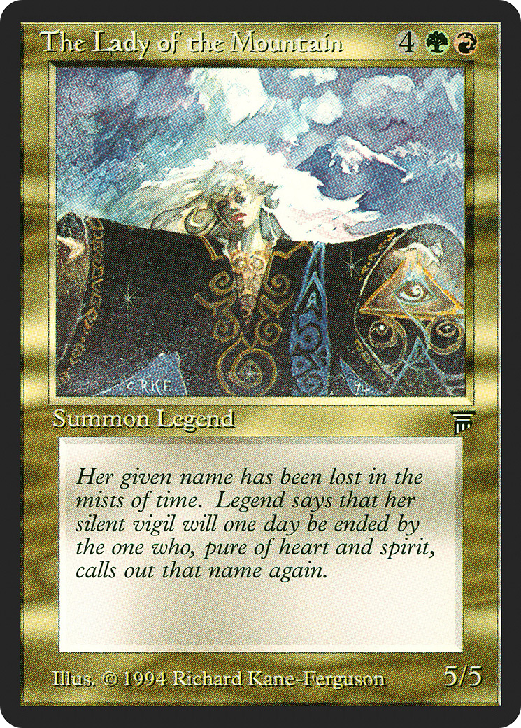The Lady of the Mountain (LEG-263) [Oldschool] Legends MTG Single Wizards of the Coast