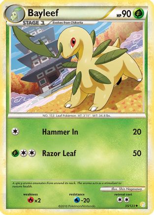 Bayleef (35/123) Reverse Holofoil [HGSS: Base Set] Pokemon Single Pokémon
