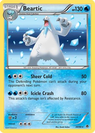 Beartic (30) (/98) Reverse Holofoil [BW: Emerging Powers] Pokemon Single Pokémon