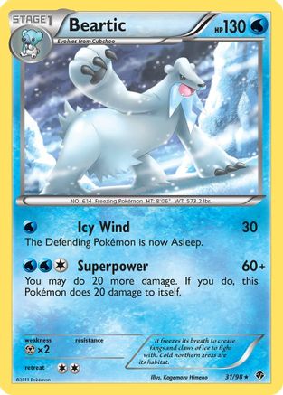 Beartic (31) (/98) Reverse Holofoil [BW: Emerging Powers] Pokemon Single Pokémon