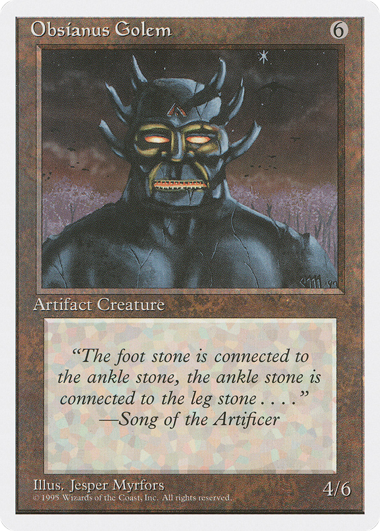 Obsianus Golem (4ED-339) [Fourth Edition] MTG Single Wizards of the Coast