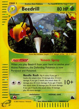 Beedrill (H4) (/144) Holofoil [Vintage: Skyridge] Pokemon Single Pokémon