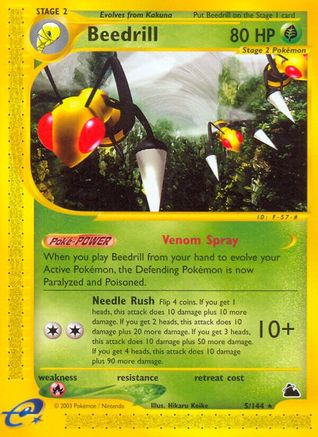 Beedrill (5) (/144) Reverse Holofoil [Vintage: Skyridge] Pokemon Single Pokémon