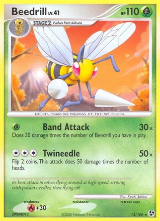 Beedrill (/106) Reverse Holofoil [DP: Great Encounters] Pokemon Single Pokémon