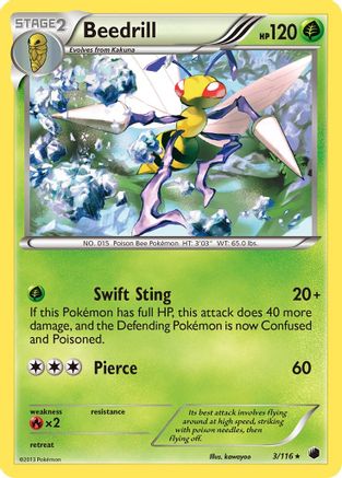 Beedrill (3/116) Reverse Holofoil [BW: Plasma Freeze] Pokemon Single Pokémon