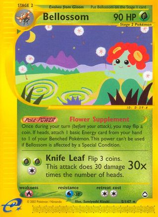 Bellossom (/147) Reverse Holofoil [Vintage: Aquapolis] Pokemon Single Pokémon