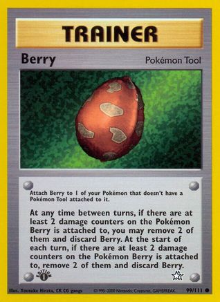 Berry (99/111) 1st Edition [Vintage: Neo Genesis] Pokemon Single Pokémon