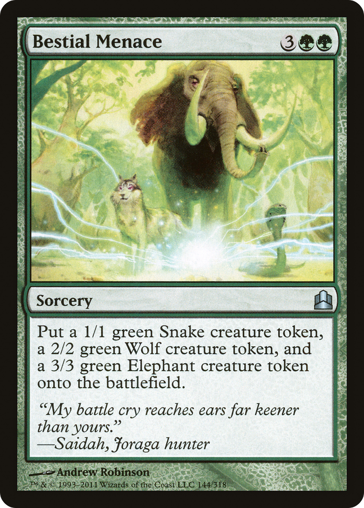 Bestial Menace (CMD-144) [Commander 2011] MTG Single Wizards of the Coast