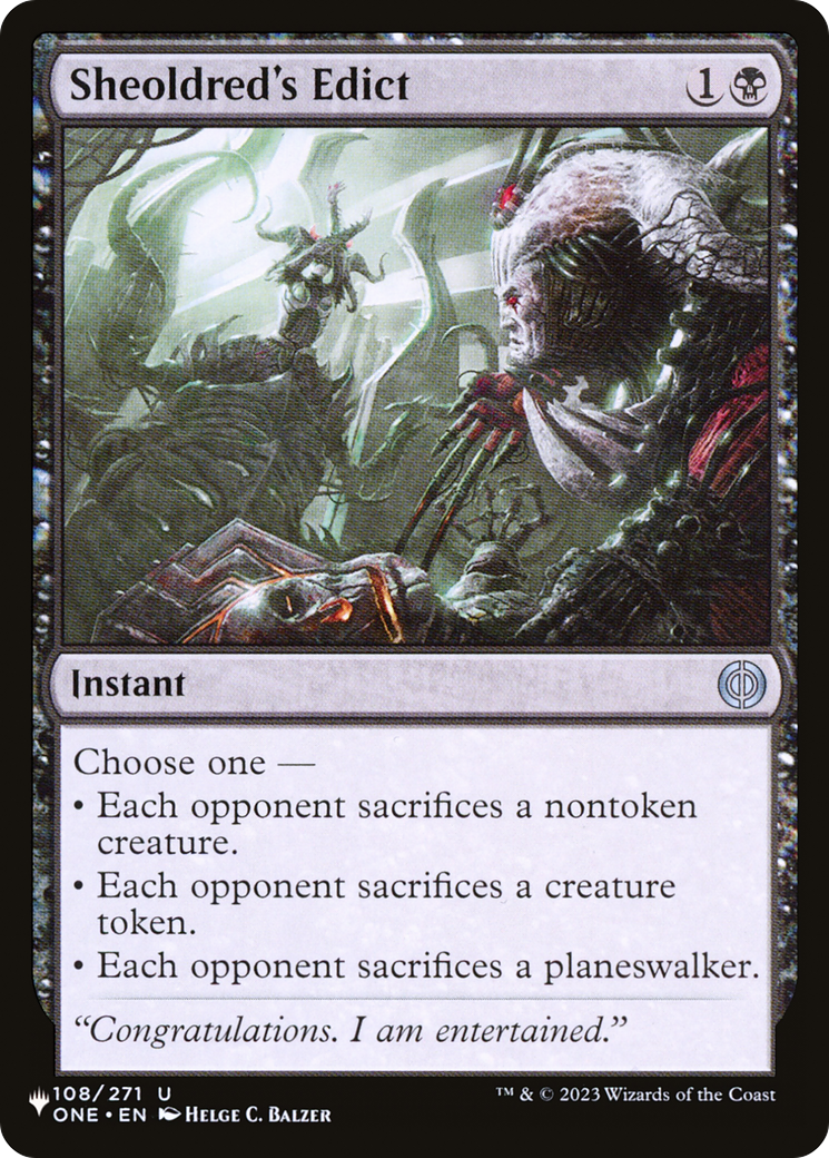 Sheoldred's Edict (LIST-108/271) [Mystery Booster] The List MTG Single Wizards of the Coast
