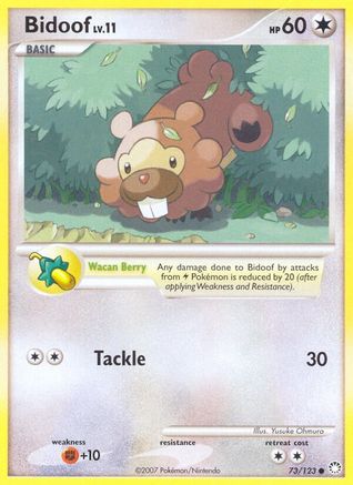 Bidoof (73/123) Reverse Holofoil [DP: Mysterious Treasures] Pokemon Single Pokémon