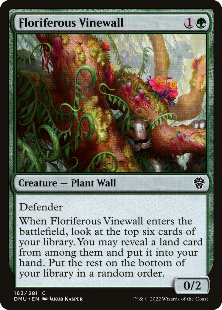 Floriferous Vinewall (DMU-163) [Dominaria United] Foil MTG Single Wizards of the Coast