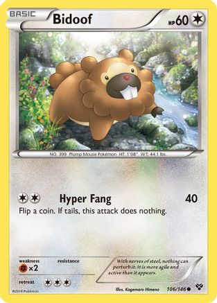 Bidoof (106/146) Reverse Holofoil [XY: Base Set] Pokemon Single Pokémon