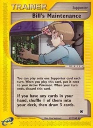 Bill's Maintenance (137/165) Reverse Holofoil [Vintage: Expedition] Pokemon Single Pokémon