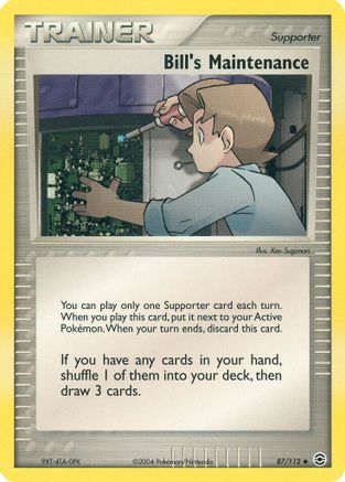 Bill's Maintenance (/112) Reverse Holofoil [EX: FireRed & LeafGreen] Pokemon Single Pokémon