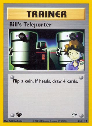 Bill's Teleporter (91/111) 1st Edition [Vintage: Neo Genesis] Pokemon Single Pokémon