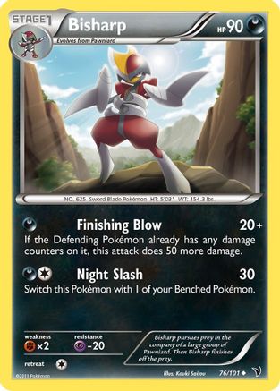 Bisharp (76) (/101) Reverse Holofoil [BW: Noble Victories] Pokemon Single Pokémon