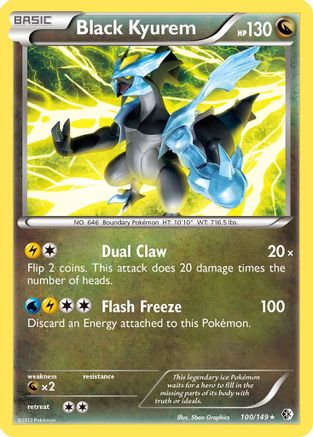 Black Kyurem (/149) Reverse Holofoil [BW: Boundaries Crossed] Pokemon Single Pokémon