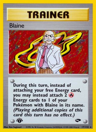 Blaine (17) (/132) 1st Edition Holofoil [Vintage: Gym Challenge] Pokemon Single Pokémon