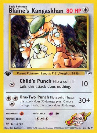 Blaine's Kangaskhan (36/132) 1st Edition [Vintage: Gym Heroes] Pokemon Single Pokémon