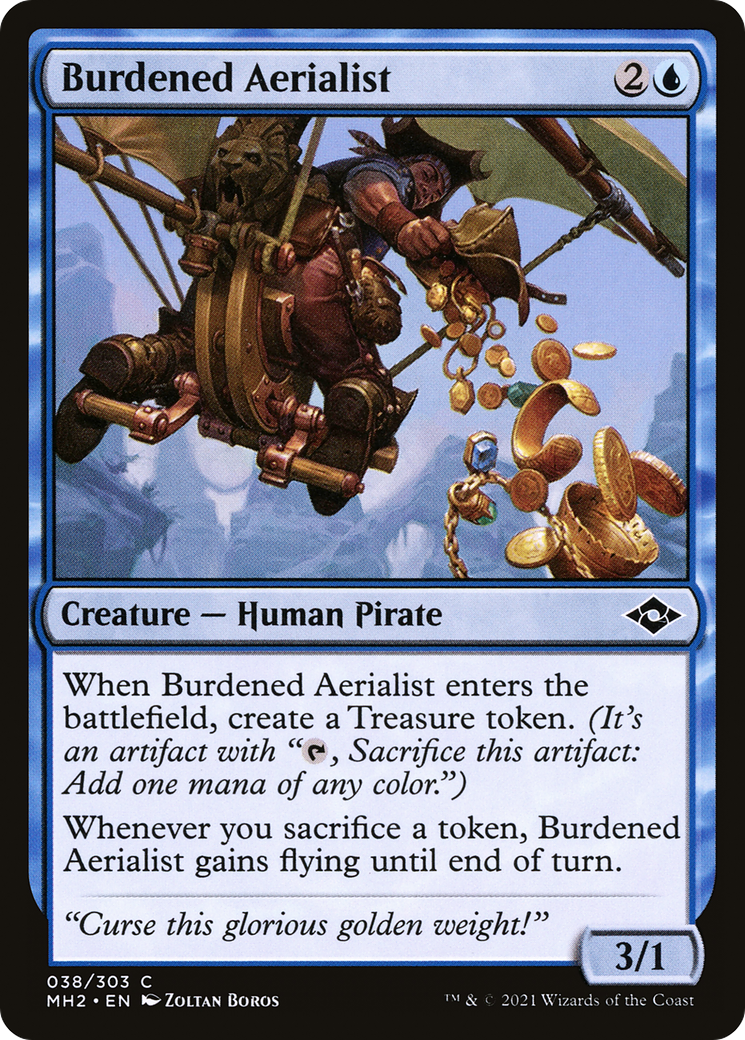 Burdened Aerialist (MH2-038) [Modern Horizons 2] Foil MTG Single Wizards of the Coast