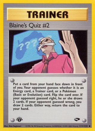 Blaine's Quiz #2 (111/132) 1st Edition [Vintage: Gym Challenge] Pokemon Single Pokémon