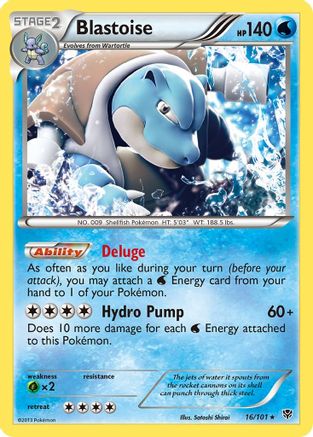 Blastoise (16/101) Reverse Holofoil [BW: Plasma Blast] Pokemon Single Pokémon