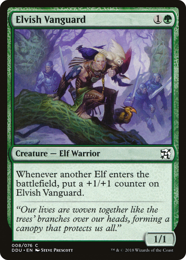 Elvish Vanguard (DDU-008) [Misc] Duel Decks: Elves vs. Inventors MTG Single Wizards of the Coast