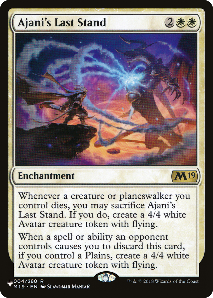 Ajani's Last Stand (LIST-M19-4) [The List] MTG Single Magic: The Gathering
