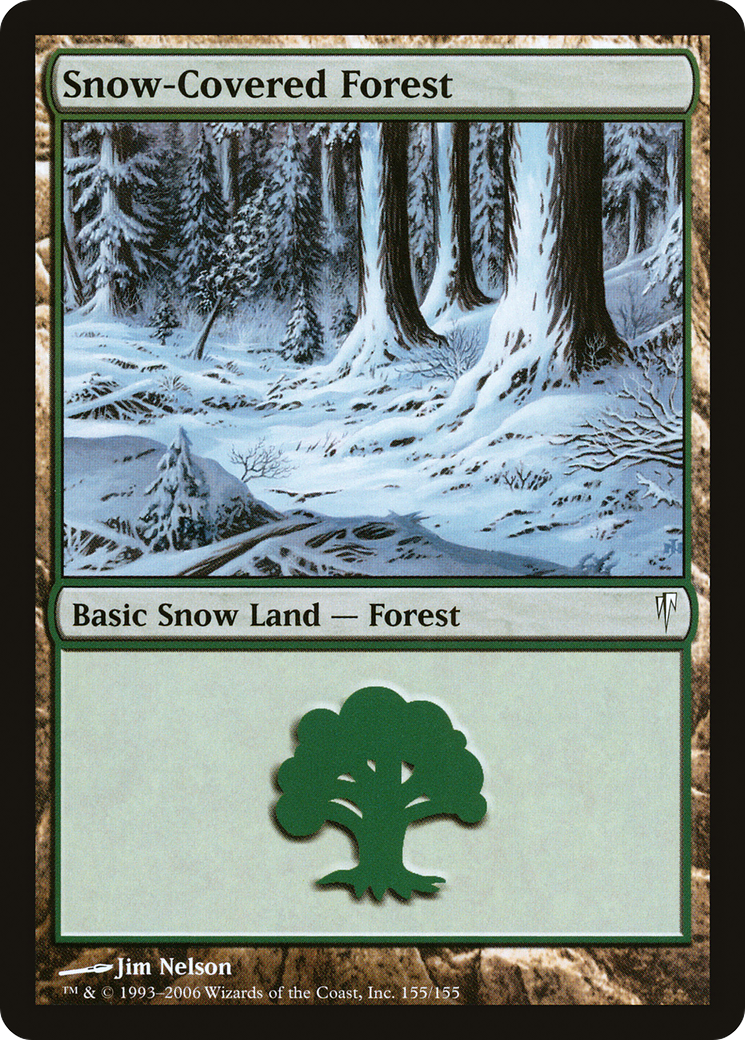 Snow-Covered Forest (CSP-155) [Coldsnap] Foil MTG Single Wizards of the Coast