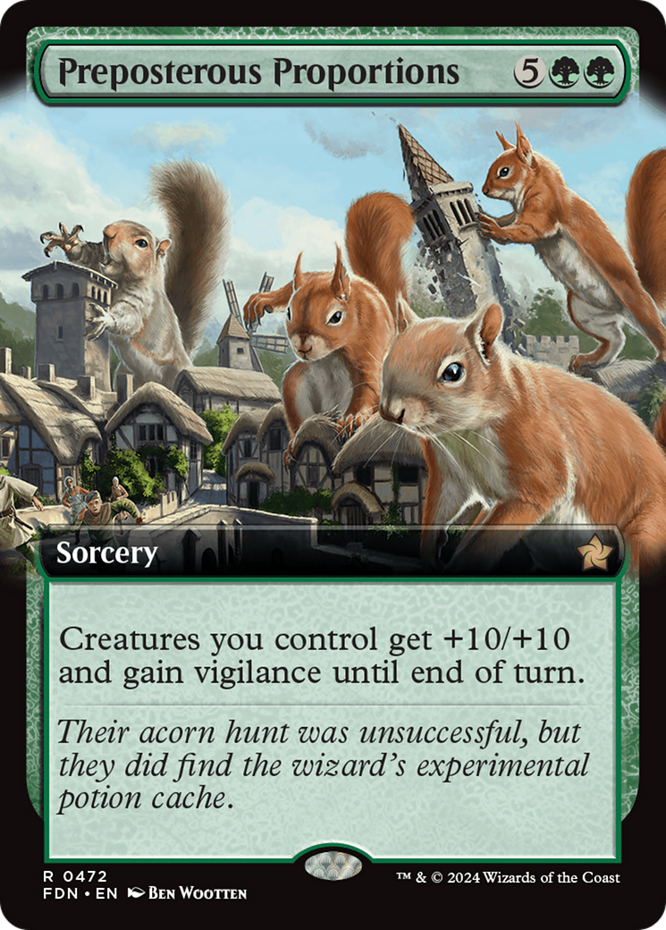 Preposterous Proportions (FDN-472) [Foundations] (Extended Art) MTG Single Wizards of the Coast