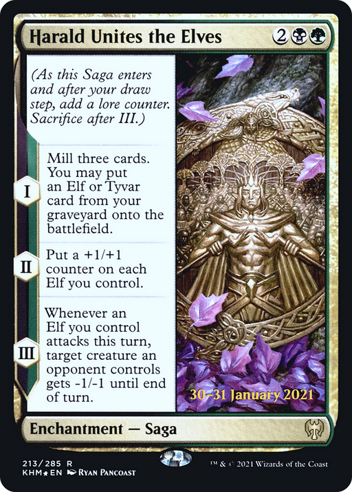 Harald Unites the Elves (PRE-213) [Kaldheim Promos] Foil MTG Single Wizards of the Coast