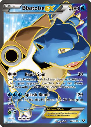 Blastoise EX (142 Full Art) (142/146) - [XY: Base Set] Holofoil Pokemon Single Pokémon
