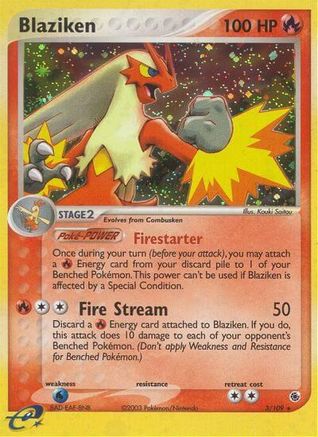 Blaziken - 3/109 (/109) Reverse Holofoil [EX: Ruby & Sapphire] Pokemon Single Pokémon