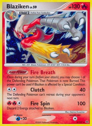 Blaziken (/127) Holofoil [Platinum: Base set] Pokemon Single Pokémon