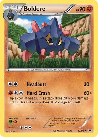 Boldore (52) (/98) [BW: Emerging Powers] Pokemon Single Pokémon