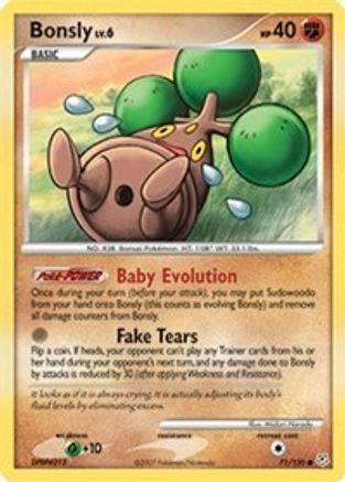 Bonsly (71/130) Reverse Holofoil [DP: Base Set] Pokemon Single Pokémon