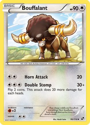 Bouffalant (90) (/114) Reverse Holofoil [BW: Base Set] Pokemon Single Pokémon