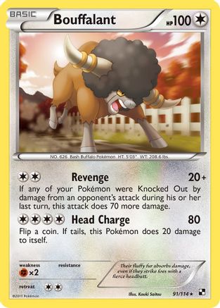 Bouffalant (91) (/114) [BW: Base Set] Pokemon Single Pokémon